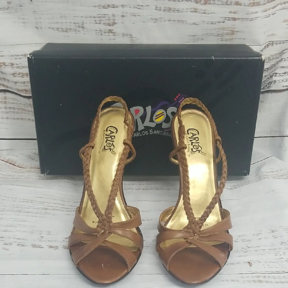 Carlos Santana Vertigo Brown Heels - Picture 2 of 8